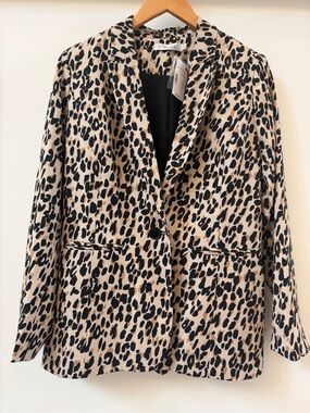 Ricki's Beige and Black Leopard Print Blazer